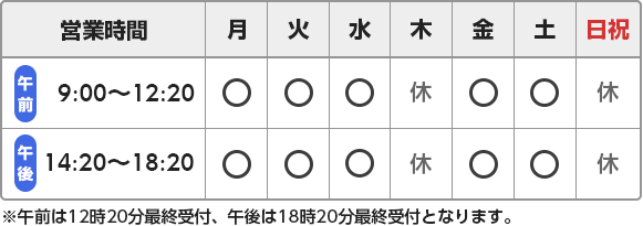 営業時間